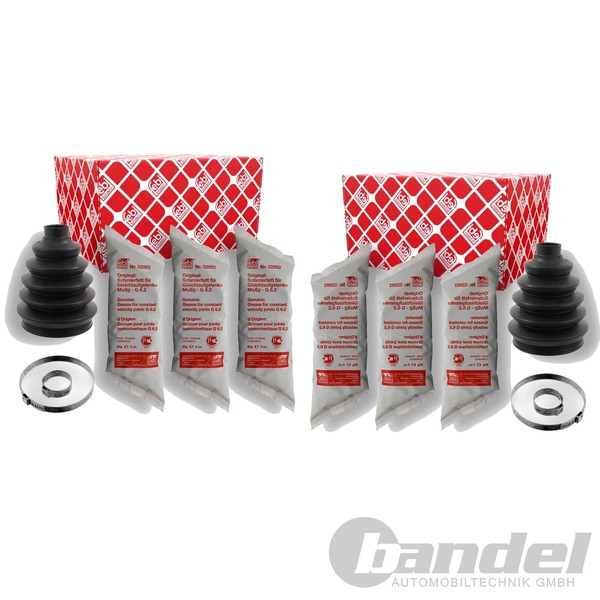 2X febi bilstein Achsmanschetten Satz Passend FüR Abarth 500 500C Punto Alfa-image