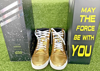 #ad ⭐🤖 ADIDAS × STAR WARS TOP TEN HIGH “C‑3PO”—MEN’S SIZE 13 • 2020 ➕ C 3PO Socks $155.00
