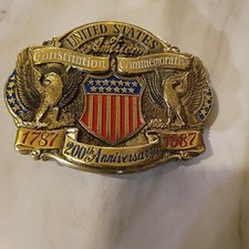 Limited Edition 200th Anniversary USA Constitution Commemorative Belt Buckle