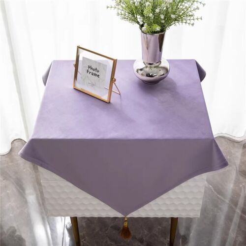 1X Velvet Tassel Tablecloth Luxury Square Nightstand Cover Solid Home Decoration - Picture 22 of 25