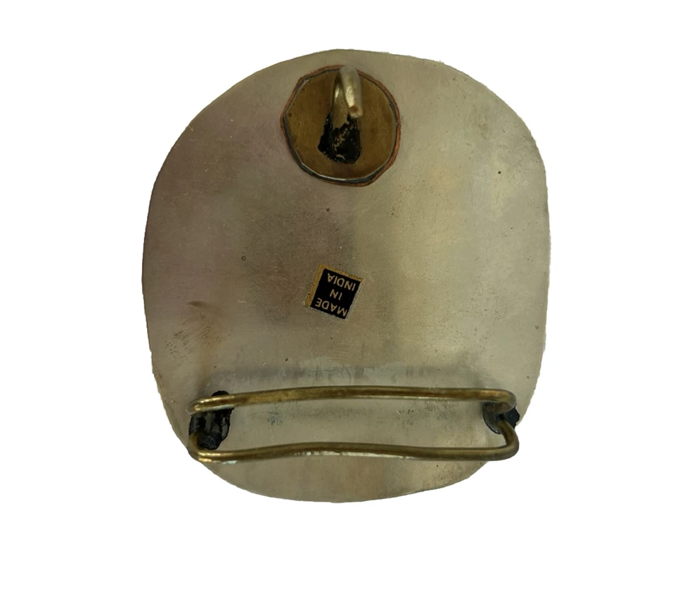 Cinturón Hebilla Corte Pulido Ágata Opaco Piedra Natural Plateado Plato Boho Foto 3 de 4