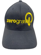 Zero Gravity Logo Flexfit Fitted Cap Hat Black Gold Small - Medium
