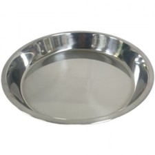 3 x Stainless Steel Deep Plate 24cm 90g Camping Outdoor Park Hiking Travel