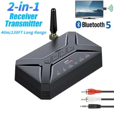 Bluetooth Transmitter Receiver Stereo Audio Adapter For TV Home Car Long Range