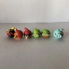 ROVIO Angry Birds Knex Building Set Game Helmet Pig Lot Of 6