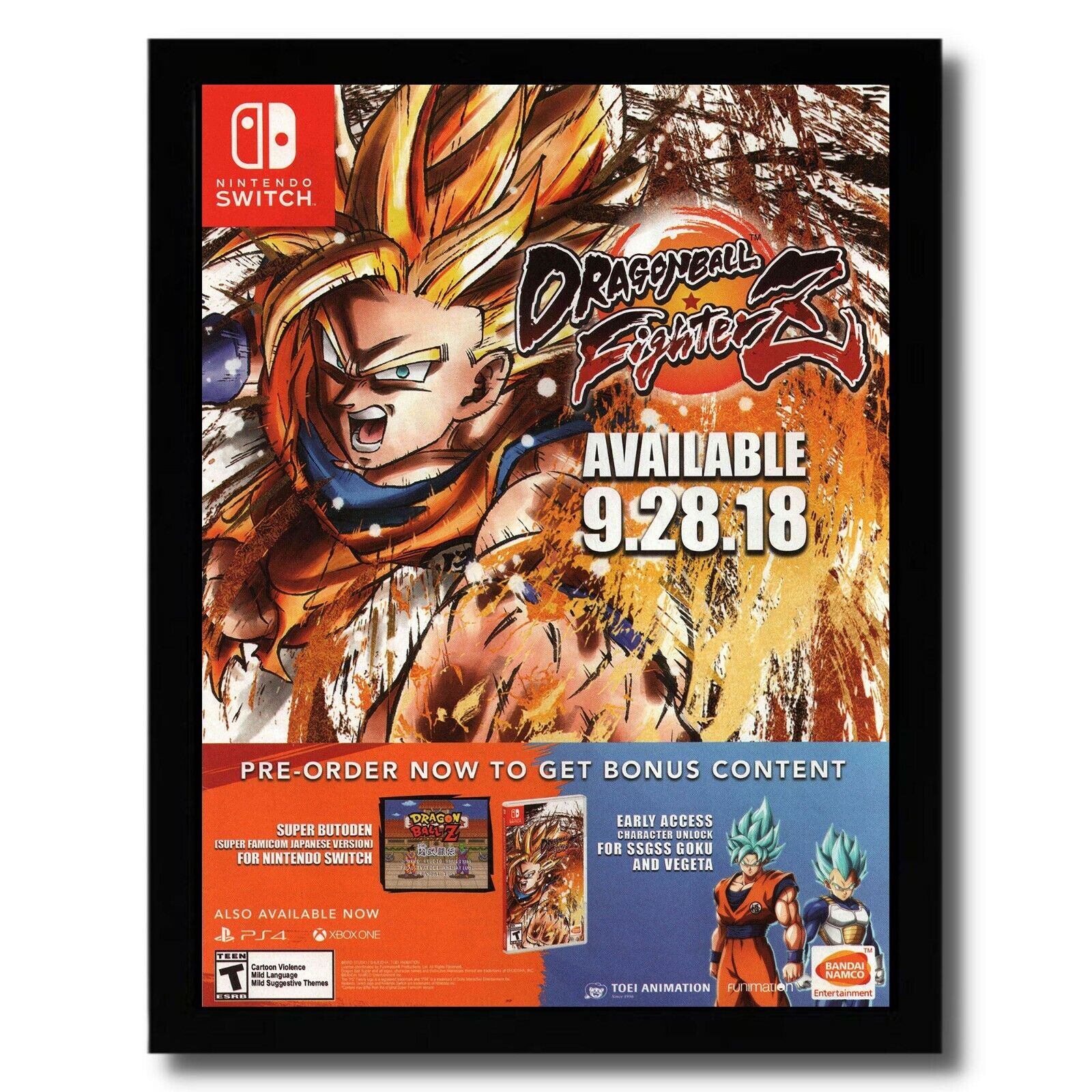 DRAGON BALL FIGHTERZ - SSGSS Goku and SSGSS Vegeta Unlock for Nintendo  Switch - Nintendo Official Site