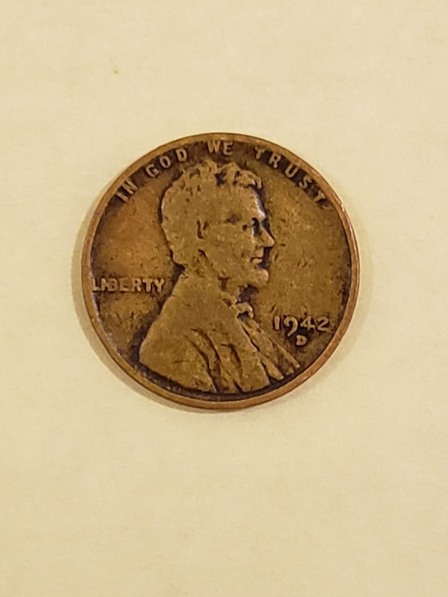 1942 RARE Lincoln Wheat Penny D Mint Mark 