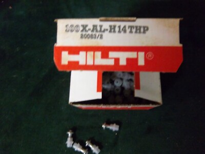 NEW BOX OF 100 HILTI Fasteners 100X-AL-H 14 THP 20083/2 ~ Aisle B