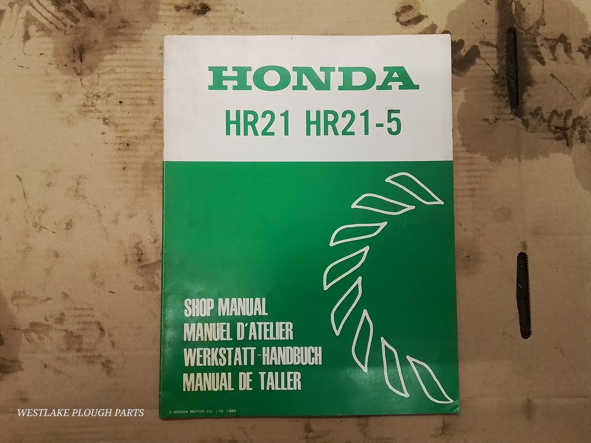 Honda Shop Manual HR21 HR21-5 | eBay UK