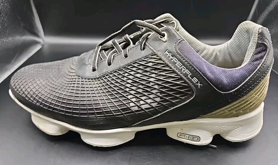 #FR2GOLF シューズけ Footjoy FJ Hyperflex 2.0 FTF Black Soft Spike Mens Golf Shoes 10 W