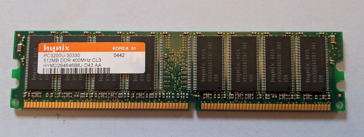 PC-3200 (DDR-400) Bus Speed Computer RAM 512 MB Capacity per