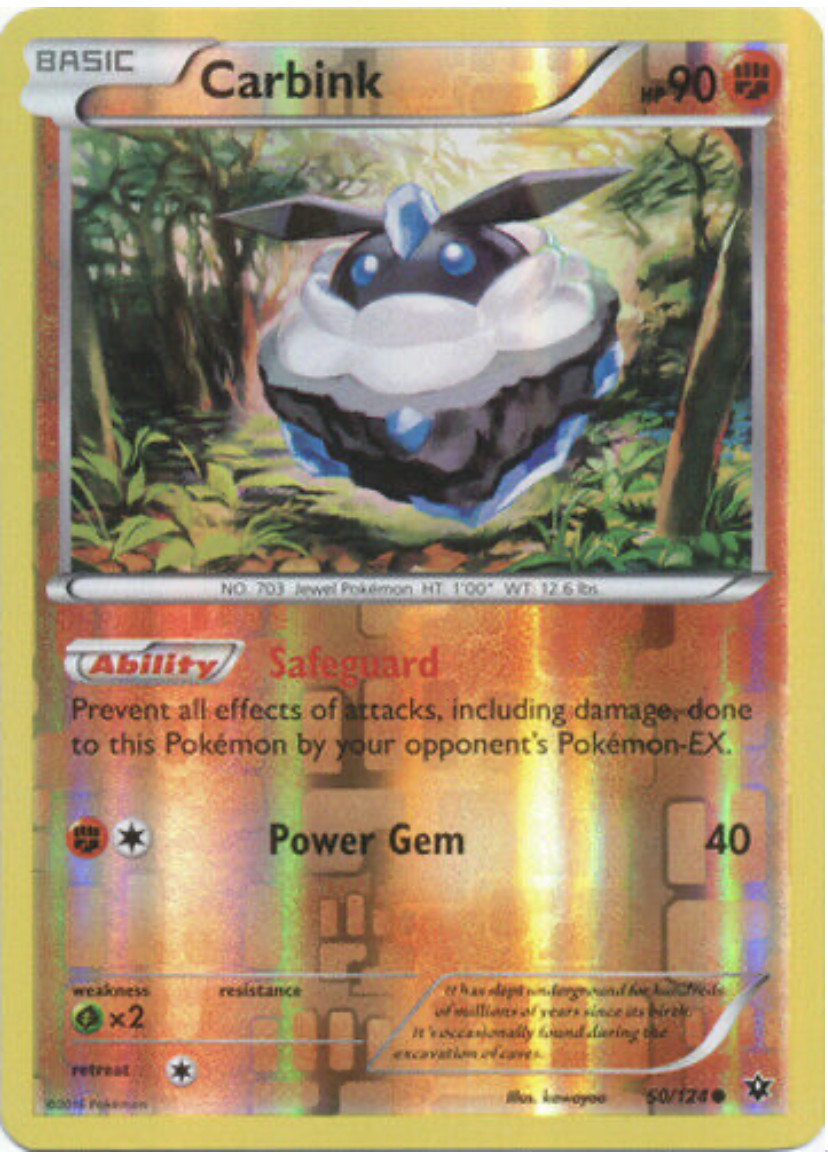 Pokemon - Carbink - 50/124 - Fates Collide - Reverse Holo - NM/M - New