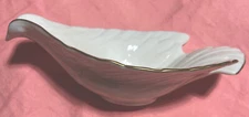 USA Lenox Dove Bird Shaped Christmas Ivory Candy Nut Bowl Dish Gold Trim 8”