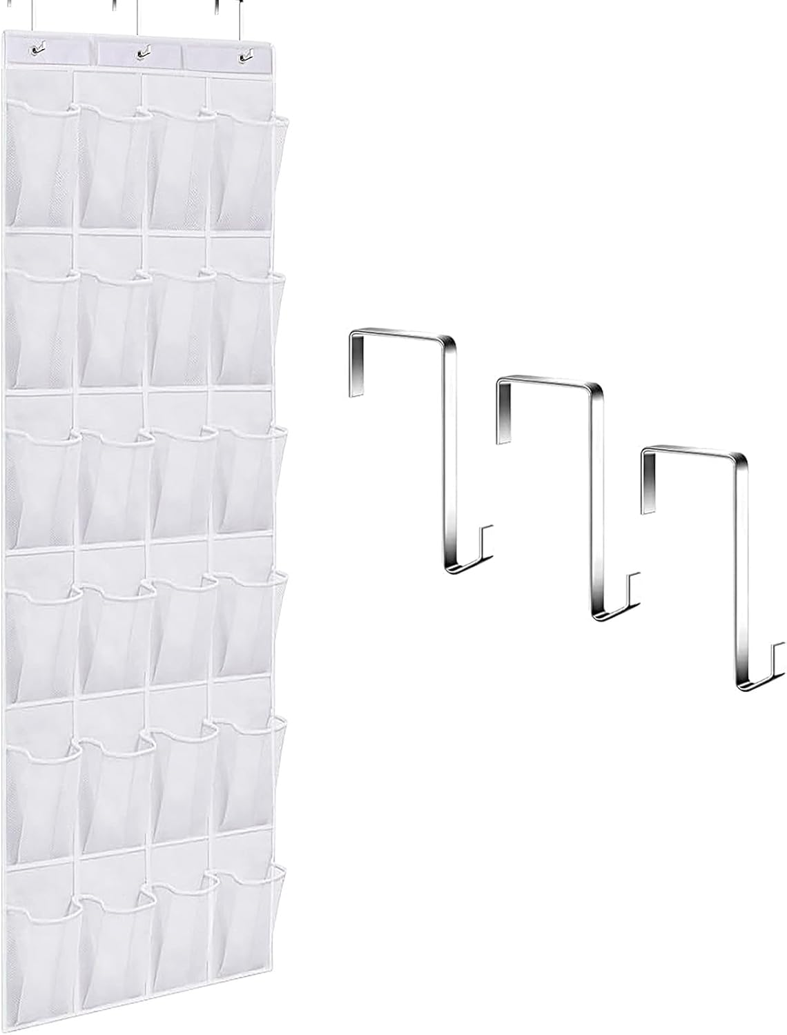 1 Piece over the Door Shoe Rack for Closet,Narrow Door Hanging Shoe Organizer wi