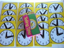 Telling Time Manipulatives 19 Mini Clocks  Box of Pocket Flash Cards