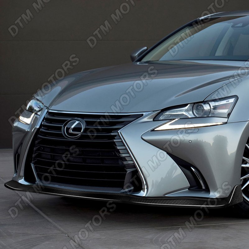For 16-19 Lexus GS350 GS450h V2 Carbon Fiber Front Bumper Lip Body