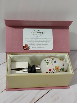 Pier 1 Li Bien Floral Easter Egg Wine Stopper 2020 New Hand Painted