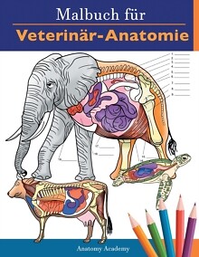 Academy - Malbuch fr Veterinr-Anatomie  Tierphysiologie-Selbstquiz A - X555z