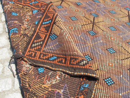 oriental tribal turkish narrow kilim,wide runner,hallway rug nomad tent rug - Picture 16 of 17