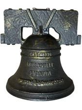 Sperry New Holland  1976 Belleville Foundry Cast Liberty Bell Bank Approx 5"x5"