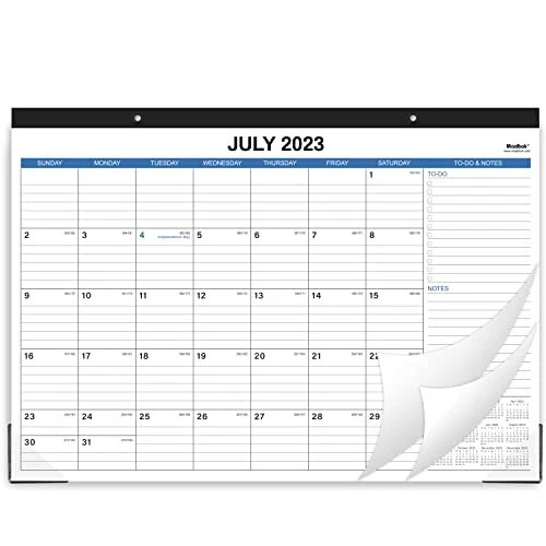 2023-2024 Desk Calendar - 18 Months, 17 x 12 Inch, Monthly Goals &  To-do List | eBay