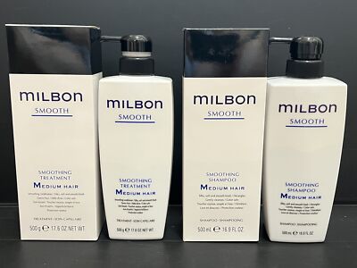 Milbon Smoothing M Medium Hair Shampoo 500mL & Treatment 500g