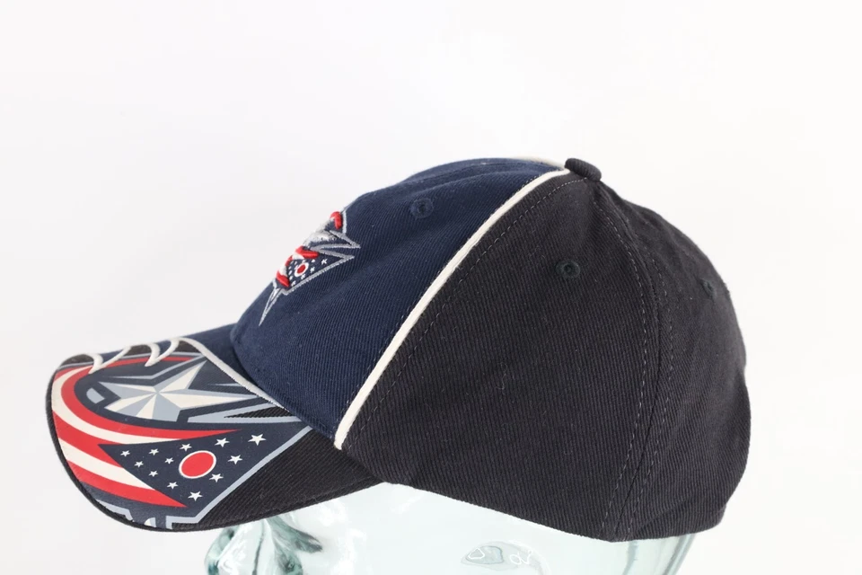 De colección Y2K Deletrear Logo Grande Azul Colón Chaquetas Hockey Correa Sombrero Juvenil Foto 4 de 4