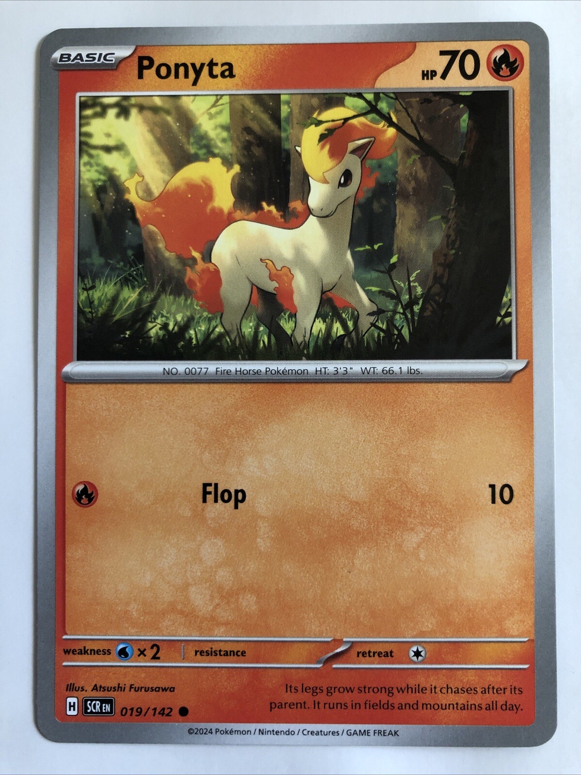 Pokémon TCG Stellar Crown Ponyta 019/142 NM