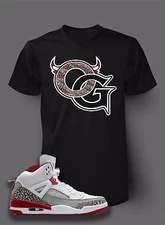 OG Graphic Sneaker Tee Shirt to Match J SPIZIKE WHITE CEMENT  Mes Big Tall Sm T