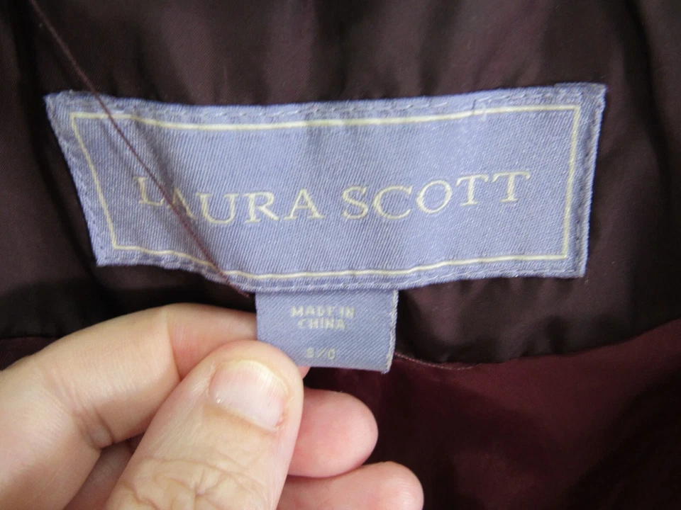 Chaqueta Laura Scott Talla S Púrpura Frente Abierto Cremallera Bolsillos a Presión Foto 2 de 4