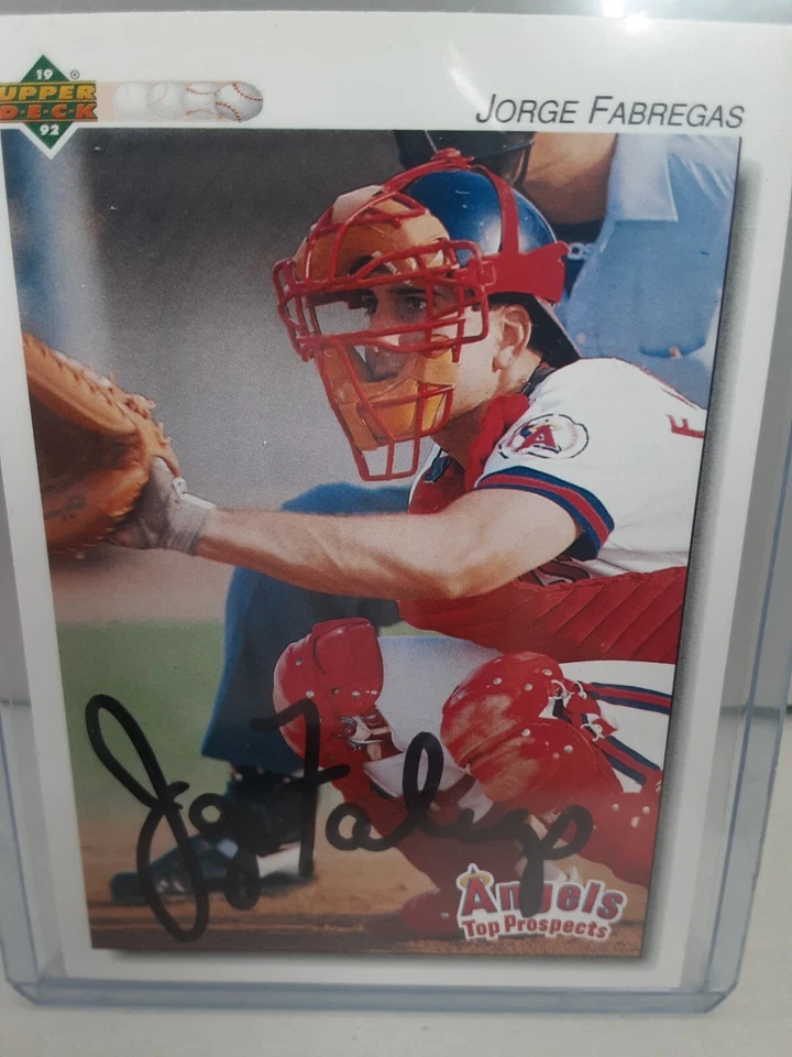 Angels Jorge Fabregas Signed Autographed 1992 Upper Deck Angels rookie - Image 3 of 4