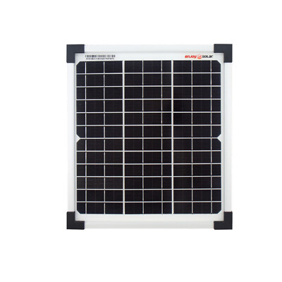 enjoysolar  Monokristallin 10Watt 12V Solarmodul Solarpanel Mono 10W Garten