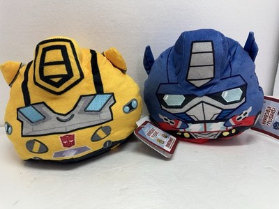 TeeTurtle Transformers Bumblebee & Optimus Prime 6-Inch Reversible Plushies NEW