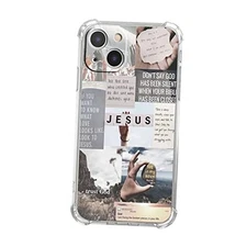 Case for,Christian Bible Verse Collage,Unique Trendy TPU iPhone 13 Jesus Quotes