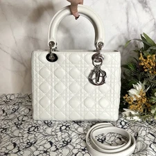 Dior Lady Dior Medium Shoulder Bag *RankB*