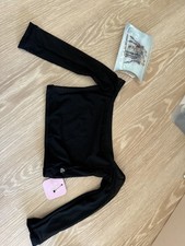 New in BOX- Jule Dancewear Meshie Cropped Top Off-Shoulder Black Child Small
