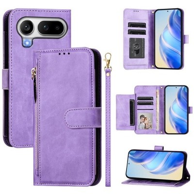 Für Honor Magic8 Pro Air 5G Multi-Card Slots Zipper Brieftasche Leder Telefon