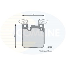 Brake Pads Set For BMW 4 Series Gran Coupe F36 420d Rear Comline 34212284989