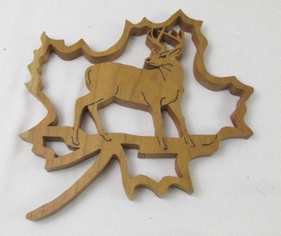 Hand Crafted Custom Wood Art Deer Buck Hunting Cabin Wall Art