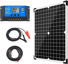 Mantenedor del cargador de bateria solar 20 W Y 12 V Impermeable Para Coche
