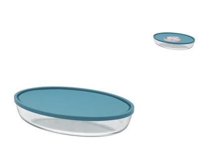 Pyrex Ovale Glasbackform Mit Deckel, Transparent, 35x24 Cm