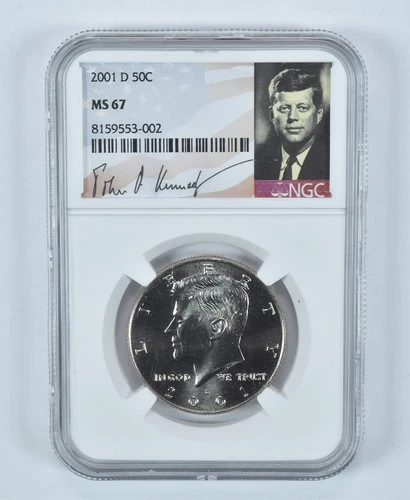 2001-D Kennedy Half Dollar MS67 NGC Special Label *4615