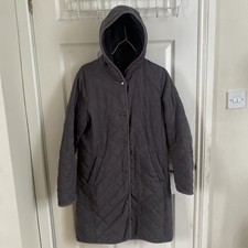 Uniqlo Hooded Ladies/Women’s Mid Length Quilted Fur Lined Jacket Coat Small