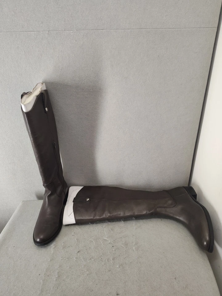 INC Fawne Mujer Botas 8M Cuero Marrón Hasta la Rodilla Cremallera Equitación Zapatos Foto 4 de 4