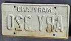 Vintage 87 MD License Plate 1987 Maryland Lic White Black ARY 320 — photo 2