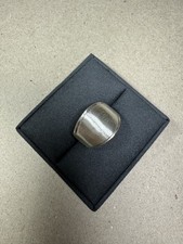 Vintage Mexico Hefty Chunky Brushed Solid Sterling Silver Ring Sz 8.25