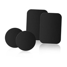 Adhesive Thin Metal Plates Compatible with Magnetic Mounts ,4 Piece 4black