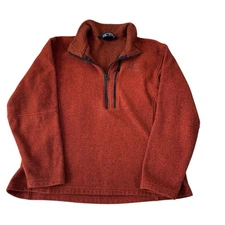 Vintage Arcteryx 1/4 Zip Fleece Sweater Womens Small Orange Hiking Pullover