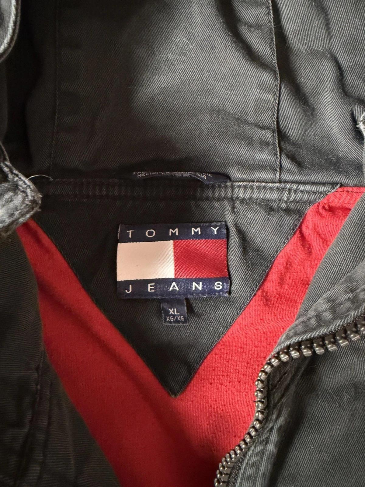 Vintage 90s Tommy Jeans Tommy Hilfiger Hooded Jacket Size XL image 3