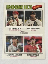 2026 Topps Heritage - Quad Rookies Kyle Backhus, Joel Peguero, Andrew Alvarez...